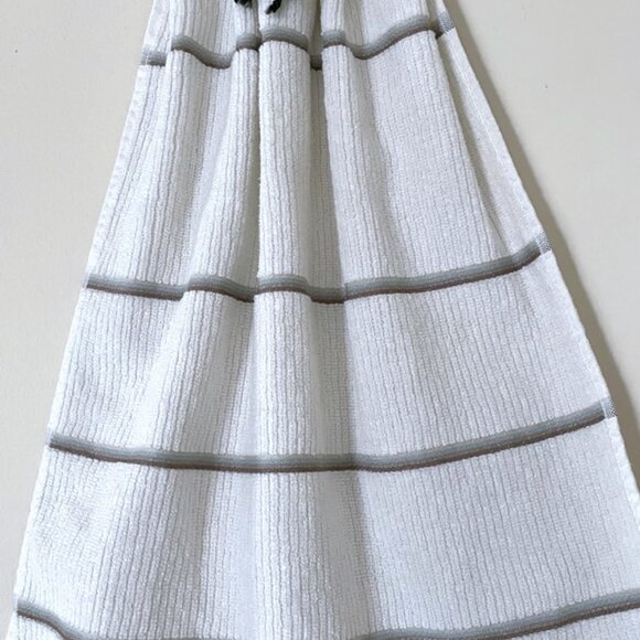 Handmade Dress Hand Towel, Crochet Farmhouse Decor, Handmade Tea Towel - Picture 7 of 9